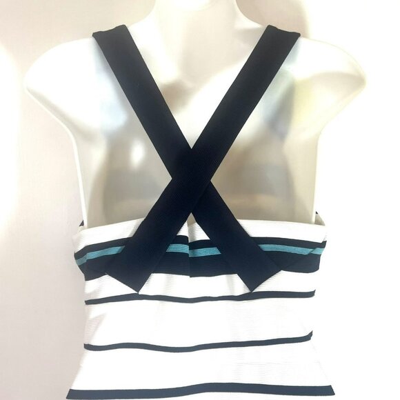 WHBM WHITE HOUSE BLACK MARKET STRIPE SHEATH DRESS SIZE 8 - Picture 10 of 11